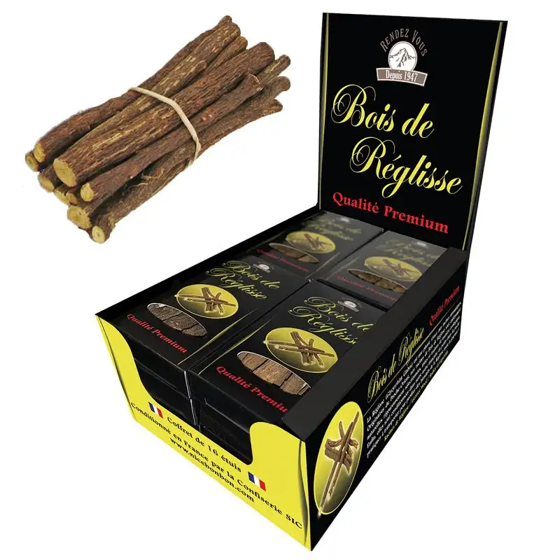 Bois de Réglisse Conditionnement: 3 à 4 bâtonnet par boite.