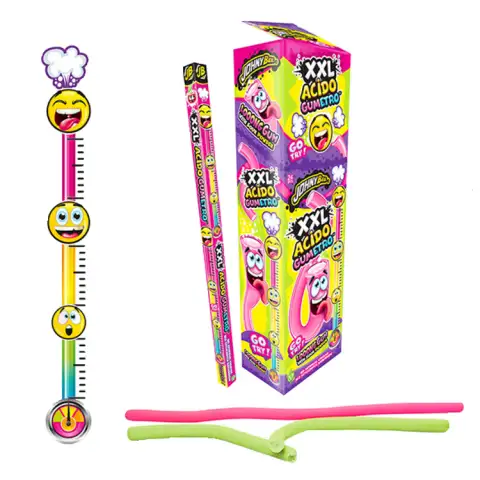 Acido Gumetro XXL 41cm est un bâton de chewing-gum ultra-acide 70gr