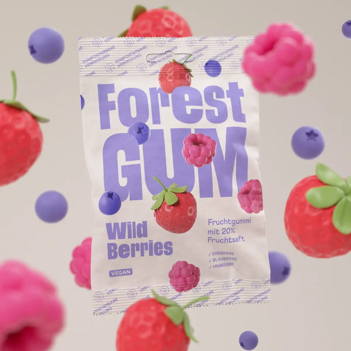 Forest-Gum Fruit des Bois Conditionnement :100g, 200g, 500g