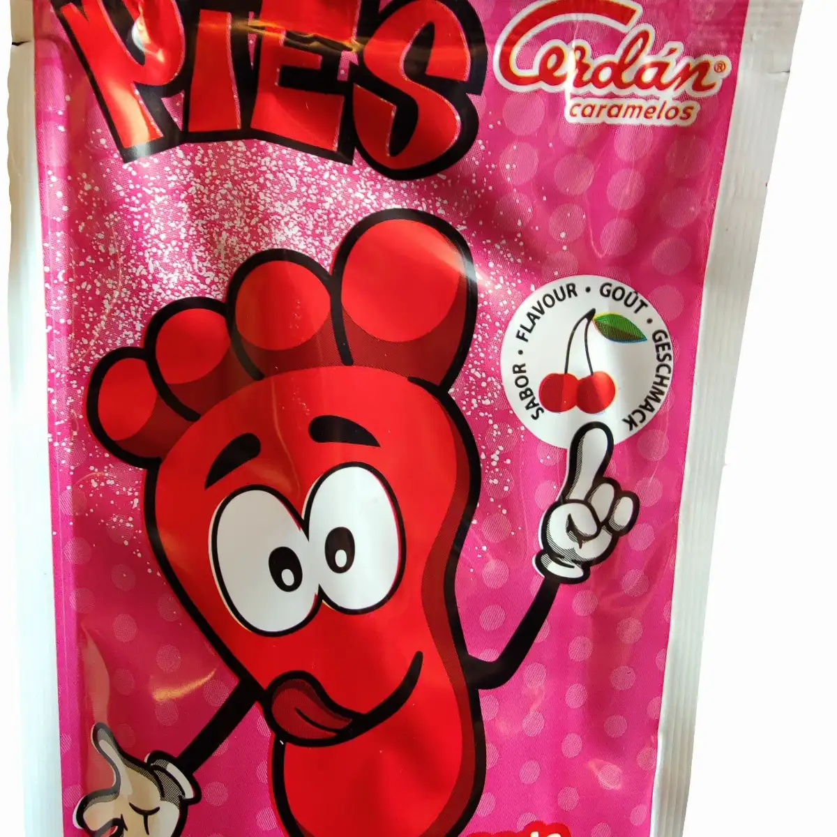 Sucette Pied Poudre Cerise Conditionnement Unité 13Gr