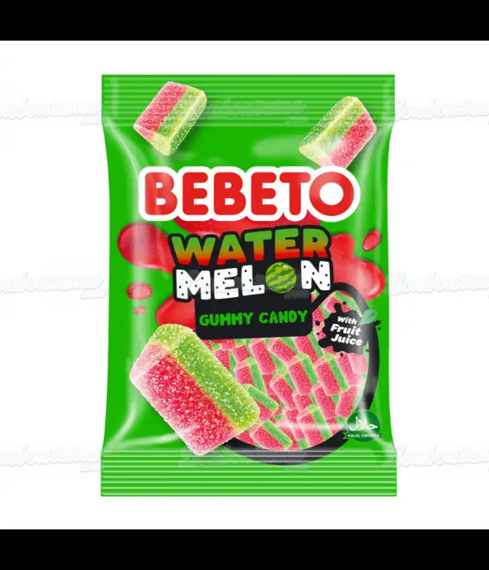 Tranche Pastèque BéBéto Halal Conditionnement : 80Gr;160Gr;400Gr.....